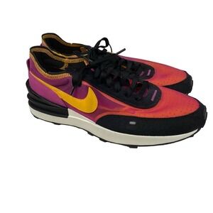 Nike Waffle One DA7995-600 Pink Black Orange Sneaker Athletic Shoe Men's 11